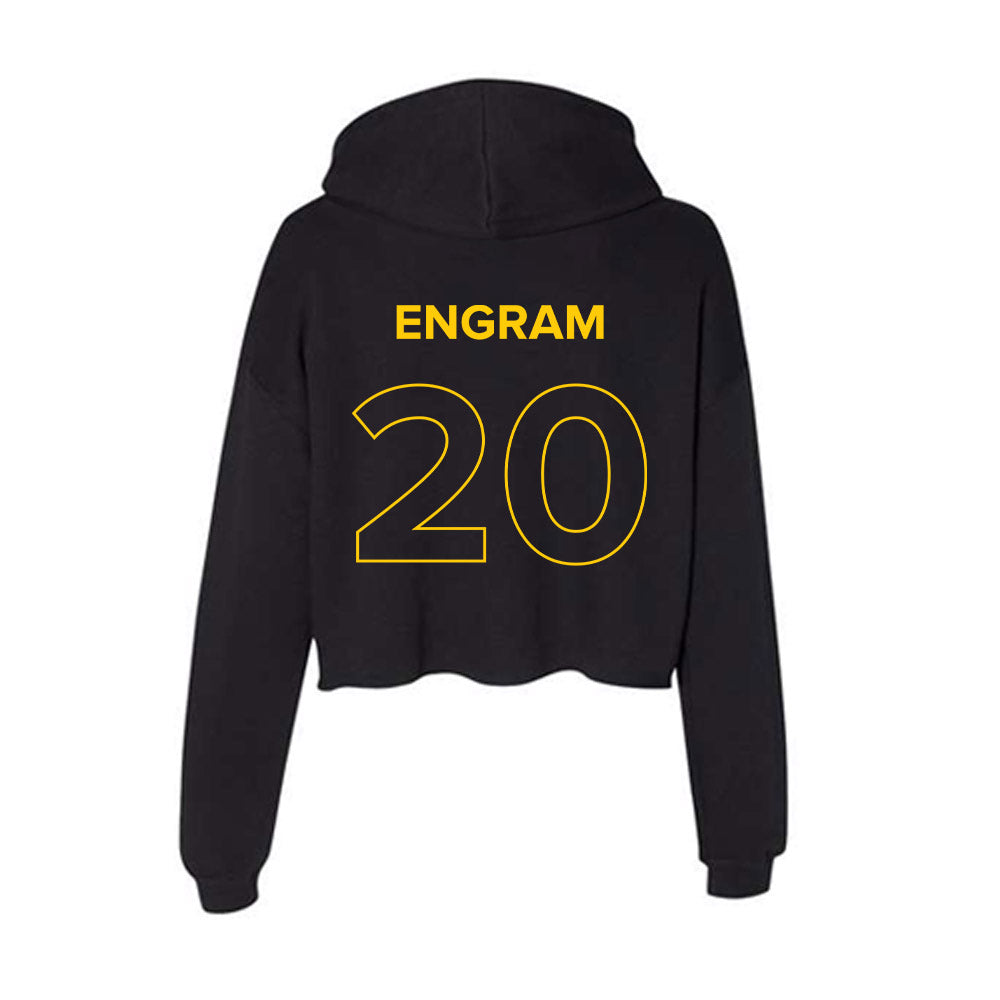 Towson - NCAA Football : Trey Engram - Women's Crop Fleece Hoodie-1