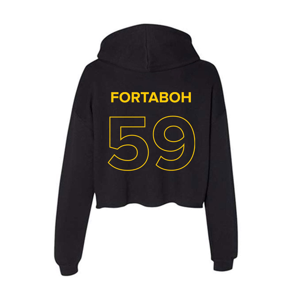 Towson - NCAA Football : Chab Fortaboh - Women's Crop Fleece Hoodie-1