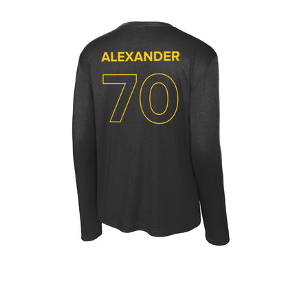 Towson - NCAA Football : T'Khi Alexander - Activewear Long Sleeve T-Shirt-1