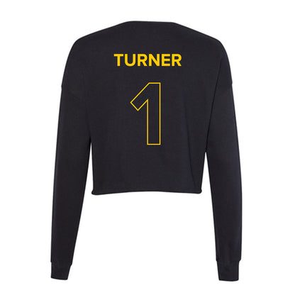 Towson - NCAA Women's Basketball : Semaya Turner - Women's Cropped Crew Fleece-1