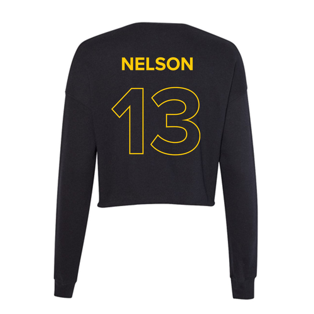 Towson - NCAA Women's Basketball : Alexia Nelson - Women's Cropped Crew Fleece-1