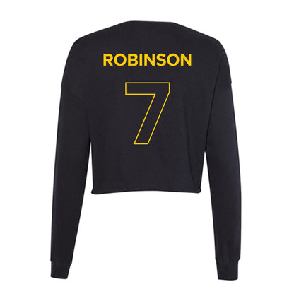 Towson - NCAA Baseball : Taye Robinson - Women's Cropped Crew Fleece-1