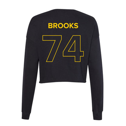 Towson - NCAA Football : KJ Brooks - Women's Cropped Crew Fleece-1