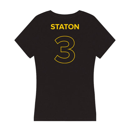 Towson - NCAA Women's Basketball : Anasia Staton - Women's V-Neck T-Shirt-1