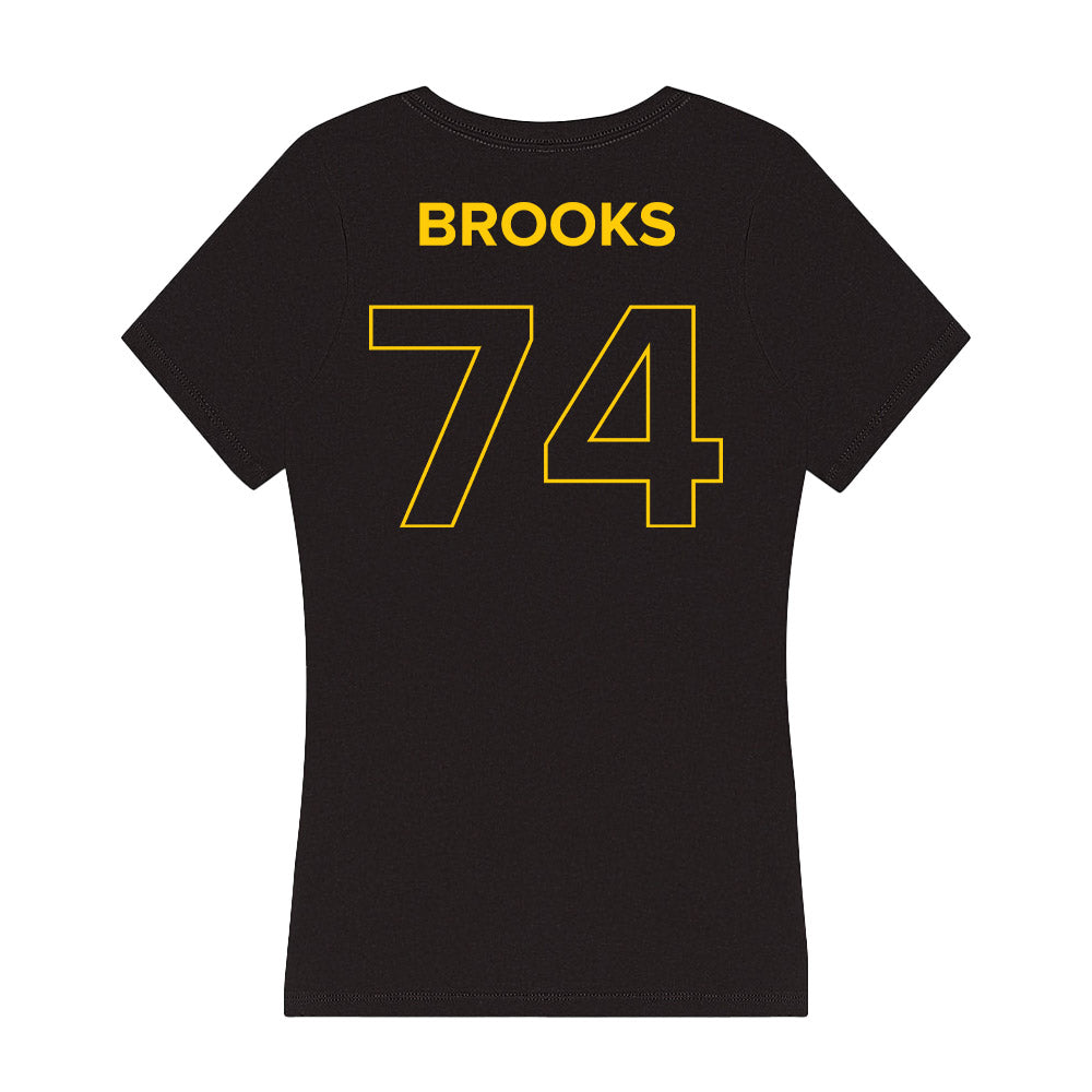 Towson - NCAA Football : KJ Brooks - Women's V-Neck T-Shirt-1