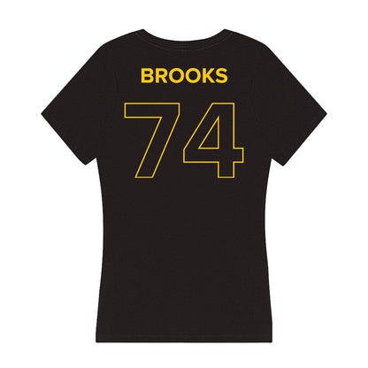 Towson - NCAA Football : KJ Brooks - Women's V-Neck T-Shirt-1