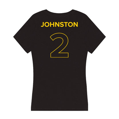 Towson - NCAA Women's Basketball : India Johnston - Women's V-Neck T-Shirt-1