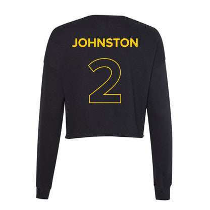 Towson - NCAA Women's Basketball : India Johnston - Women's Cropped Crew Fleece-1