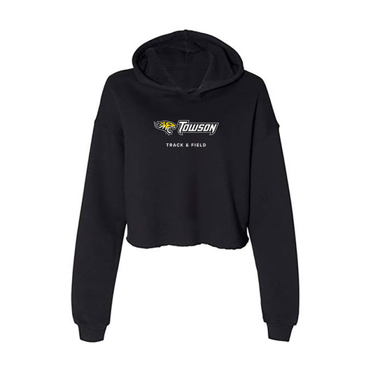 Towson - NCAA Women's Track & Field : Aniyah Toppin - Women's Crop Fleece Hoodie-0