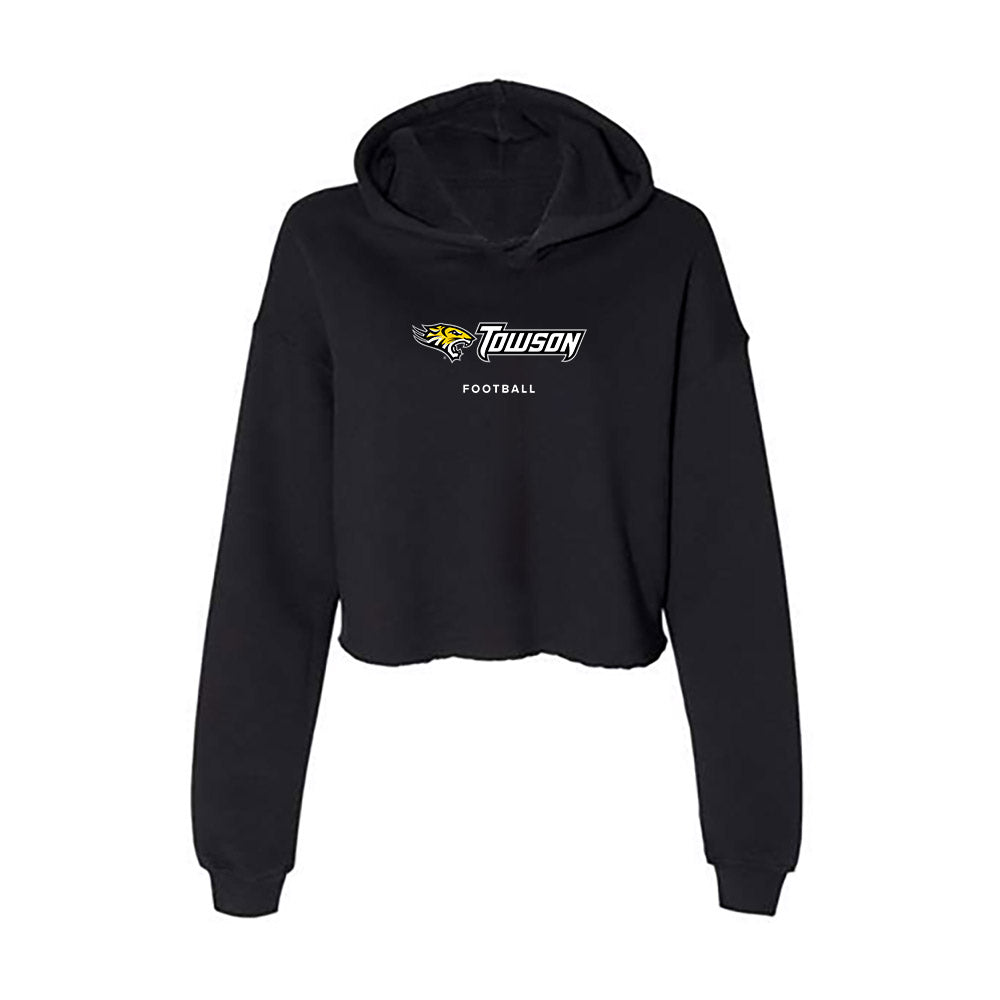 Towson - NCAA Football : Trey Engram - Women's Crop Fleece Hoodie-0