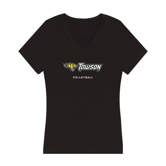 Towson - NCAA Women's Volleyball : Sarah Callender - Women's V-Neck T-Shirt-0