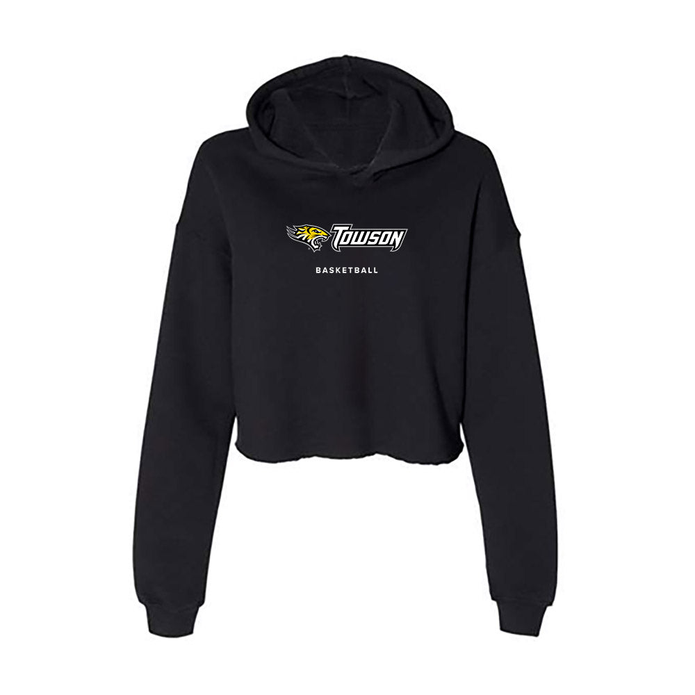 Towson - NCAA Women's Basketball : India Johnston - Women's Crop Fleece Hoodie-0