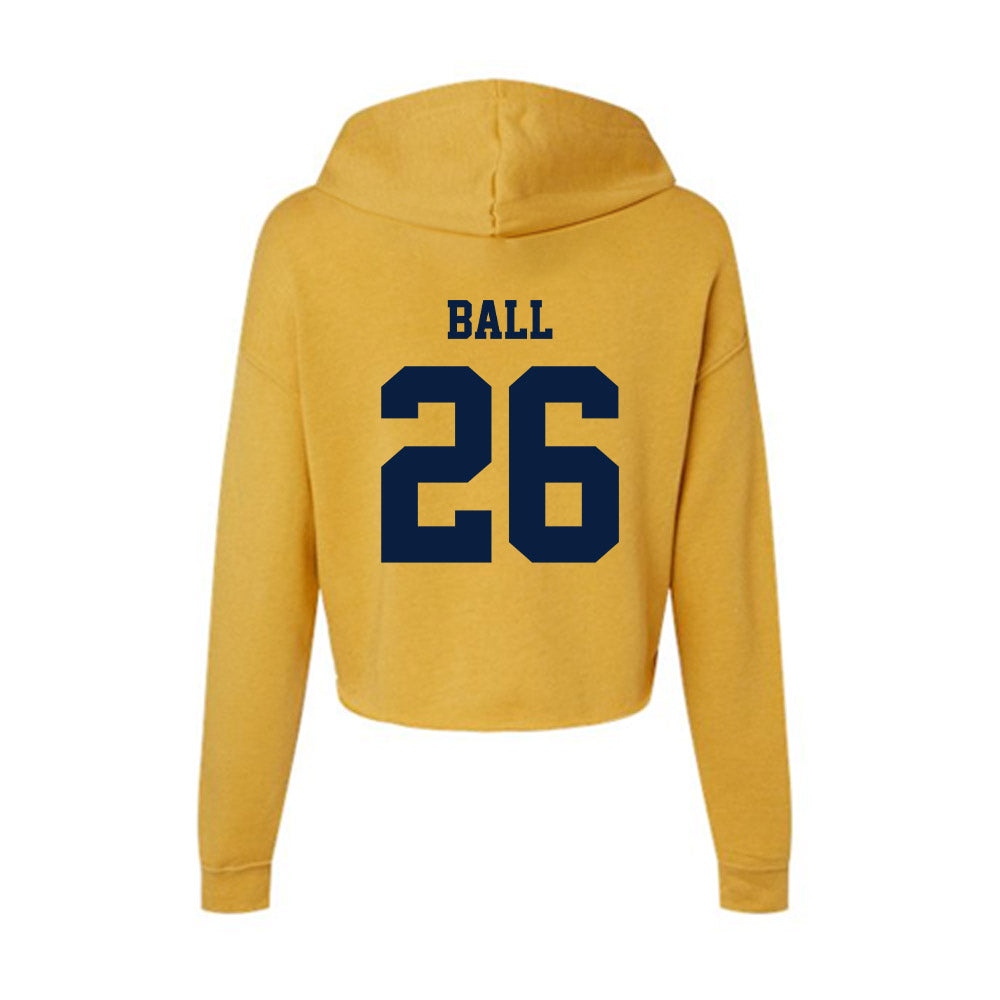 AU - NCAA Baseball : Andrew Ball - Women's Crop Fleece Hoodie-1
