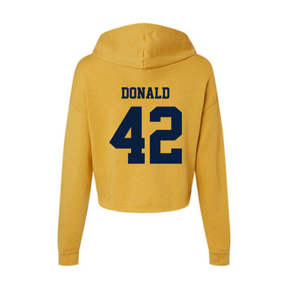 AU - NCAA Women's Basketball : Mia Donald - Women's Crop Fleece Hoodie-1
