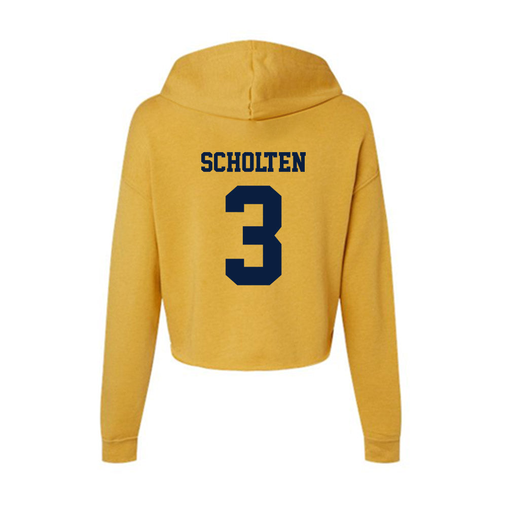 AU - NCAA Football : Sam Scholten - Women's Crop Fleece Hoodie-1