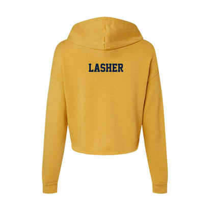 AU - NCAA Men's Swimming & Diving : Henry Lasher - Women's Crop Fleece Hoodie-1