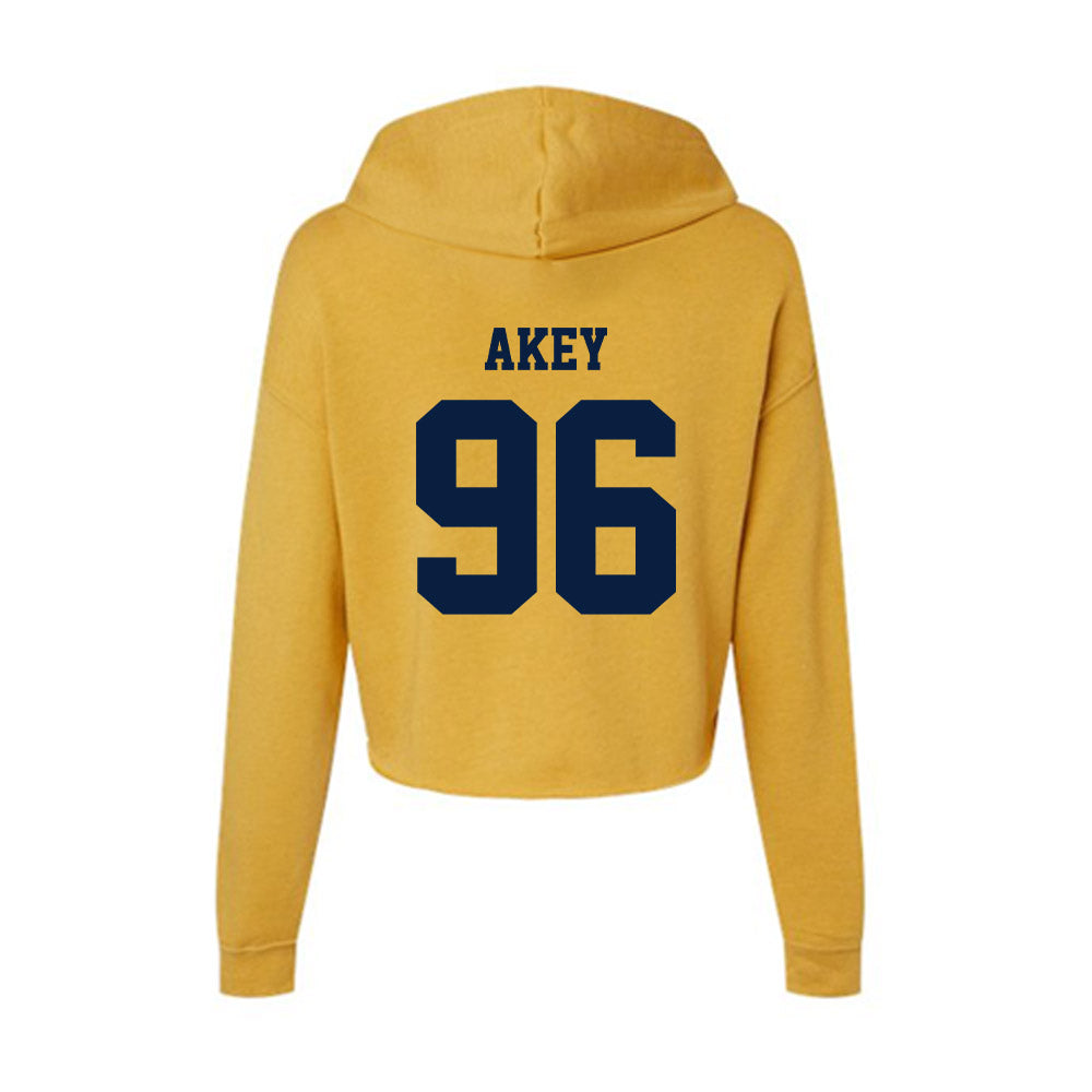 AU - NCAA Football : Connor Akey - Women's Crop Fleece Hoodie-1