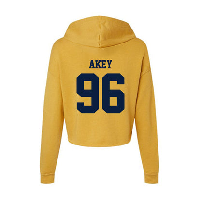 AU - NCAA Football : Connor Akey - Women's Crop Fleece Hoodie-1
