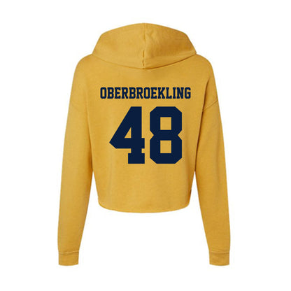 AU - NCAA Baseball : Caden Oberbroekling - Women's Crop Fleece Hoodie-1