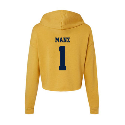 AU - NCAA Men's Ice Hockey : Christian Manz - Women's Crop Fleece Hoodie-1