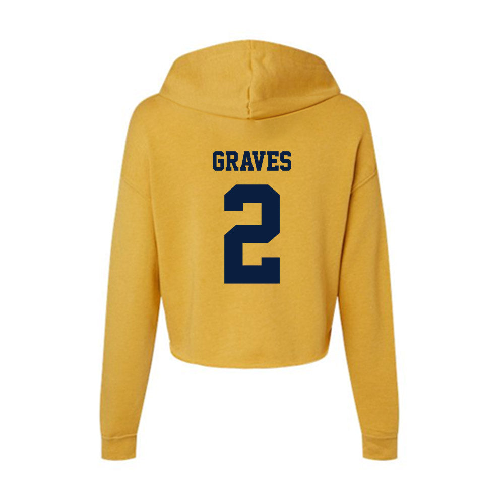 AU - NCAA Men's Basketball : Jadan Graves - Women's Crop Fleece Hoodie-1