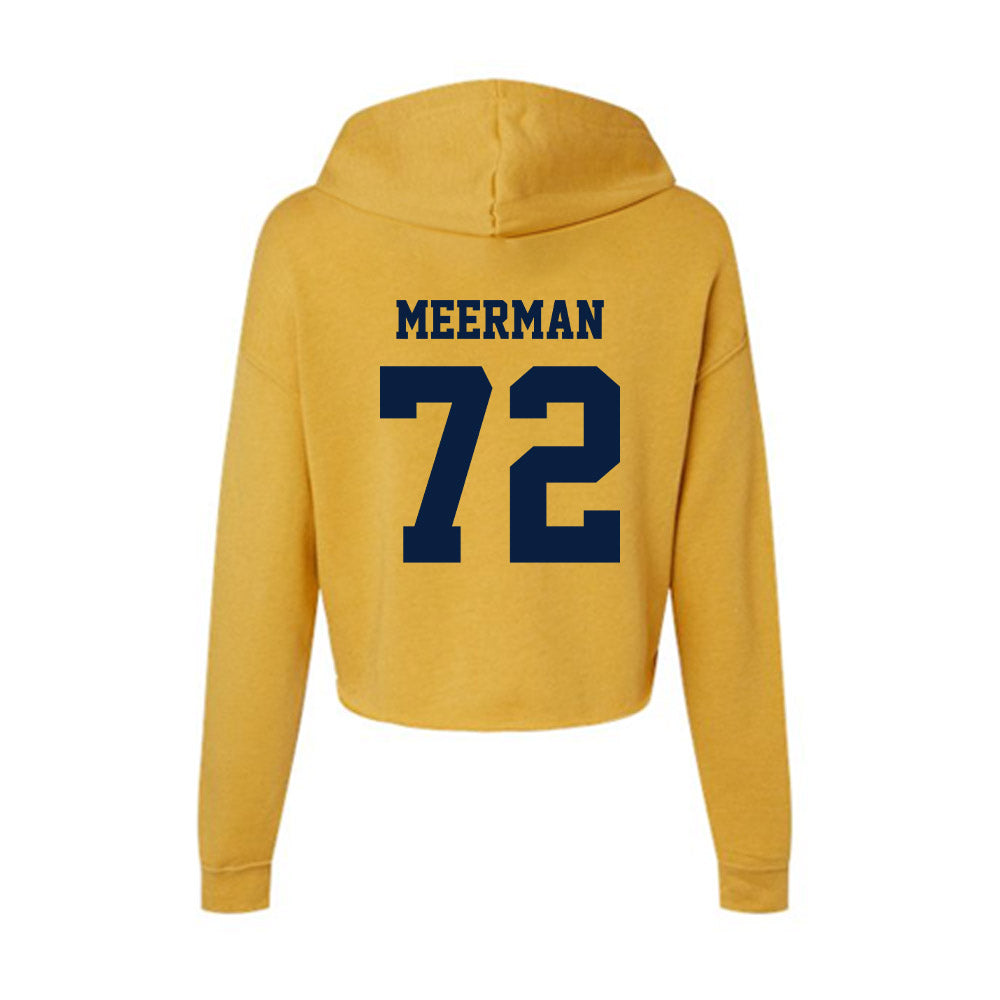 AU - NCAA Men's Ice Hockey : Brett Meerman - Women's Crop Fleece Hoodie-1