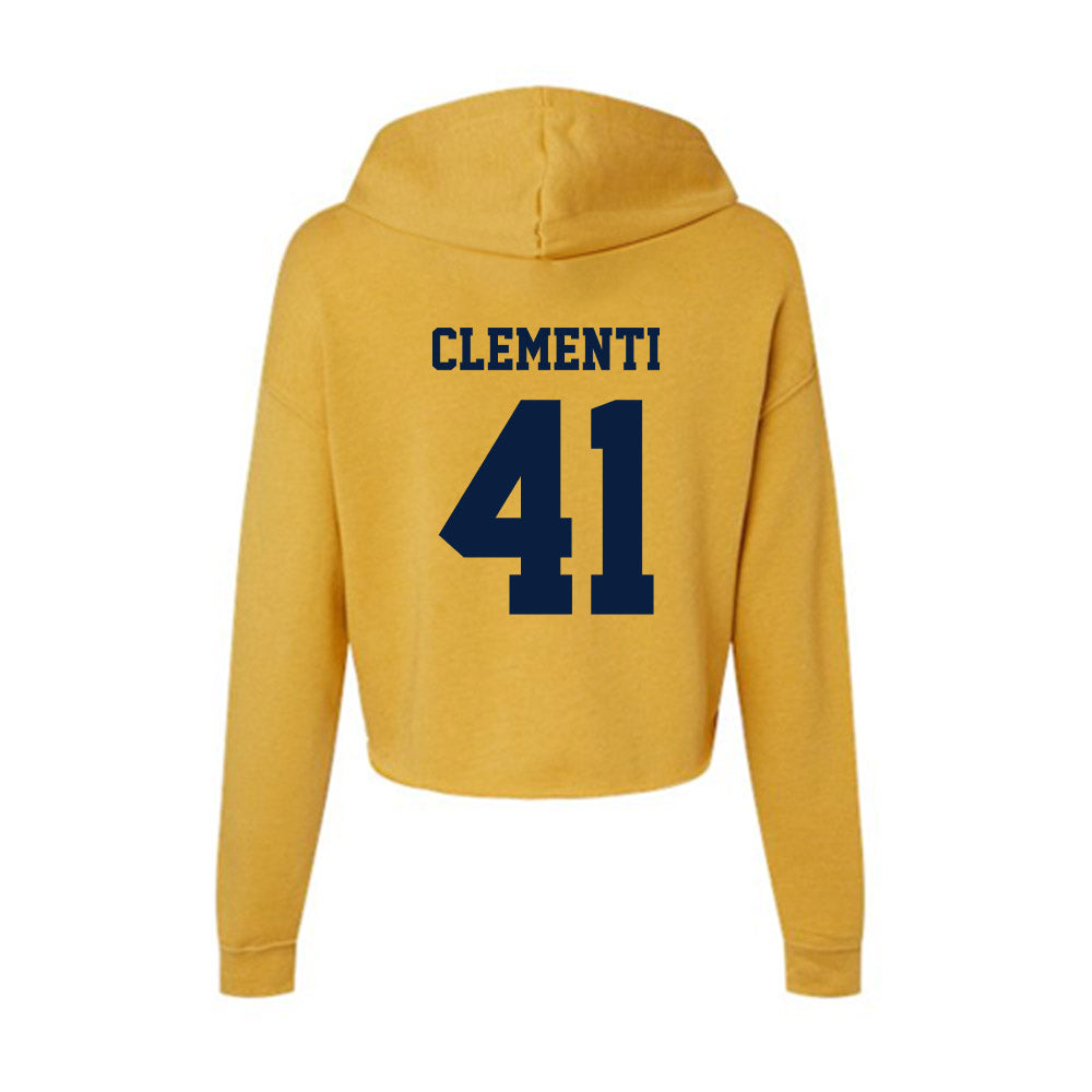 AU - NCAA Baseball : Ryan Clementi - Women's Crop Fleece Hoodie-1