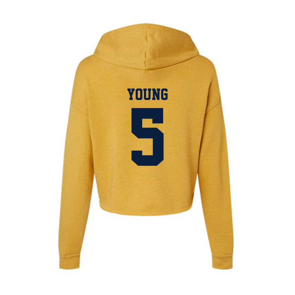 AU - NCAA Men's Ice Hockey : Easton Young - Women's Crop Fleece Hoodie-1
