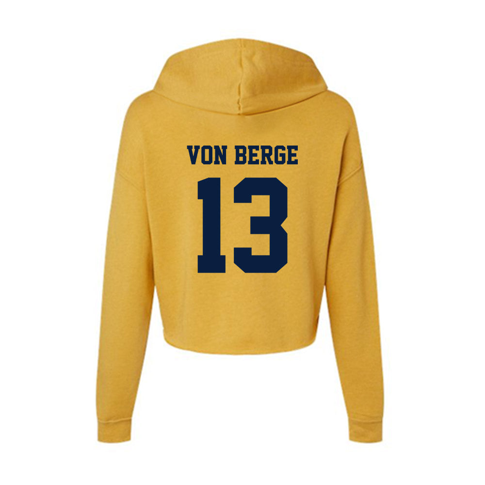 AU - NCAA Baseball : Logan Von Berge - Women's Crop Fleece Hoodie-1