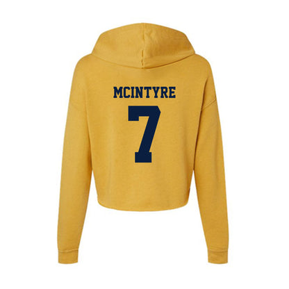 AU - NCAA Men's Ice Hockey : Evan Mcintyre - Women's Crop Fleece Hoodie-1