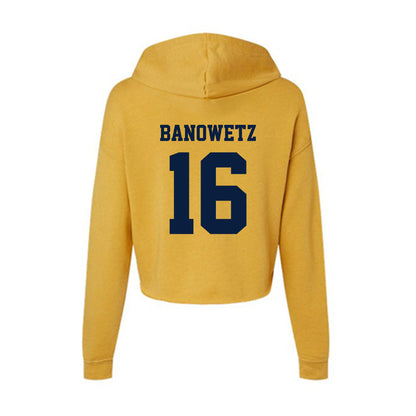 AU - NCAA Baseball : Nick Banowetz - Women's Crop Fleece Hoodie-1