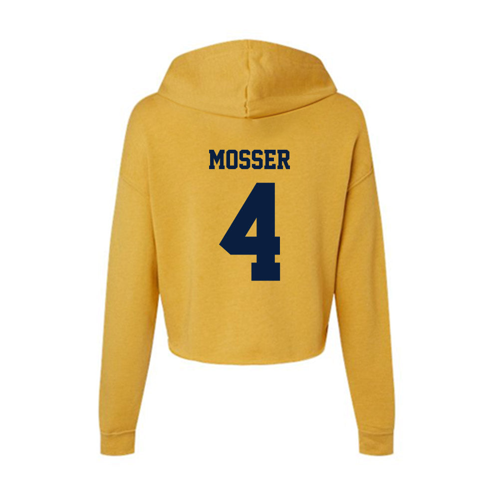 AU - NCAA Baseball : Max Mosser - Women's Crop Fleece Hoodie-1