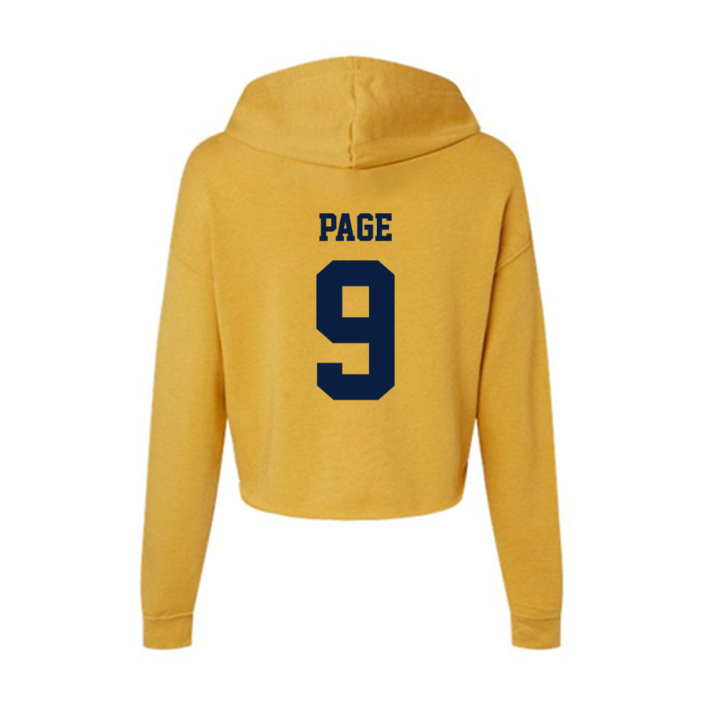 AU - NCAA Football : DJ Page - Women's Crop Fleece Hoodie-1
