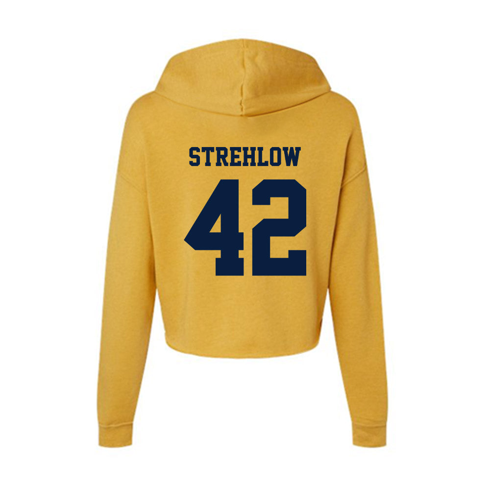 AU - NCAA Football : Ty Strehlow - Women's Crop Fleece Hoodie-1