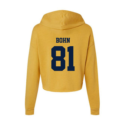 AU - NCAA Men's Ice Hockey : Owen Bohn - Women's Crop Fleece Hoodie-1