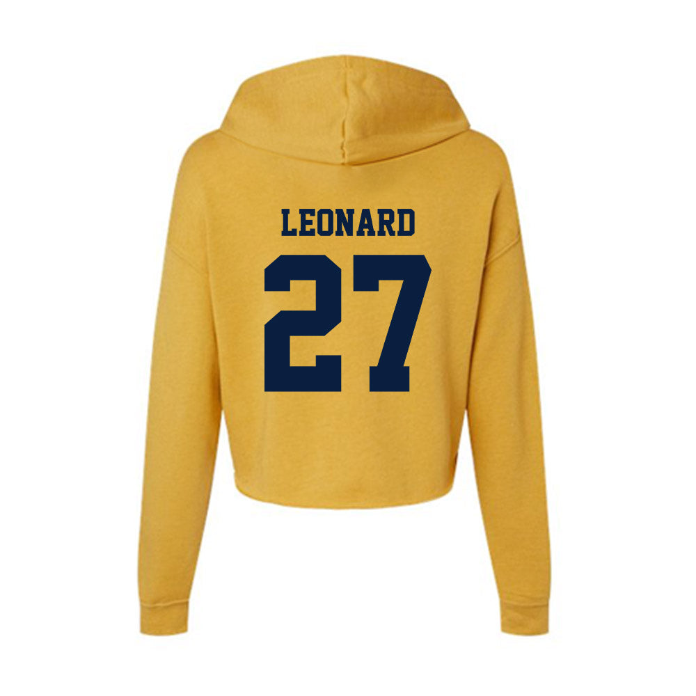 AU - NCAA Football : Logan Leonard - Women's Crop Fleece Hoodie-1