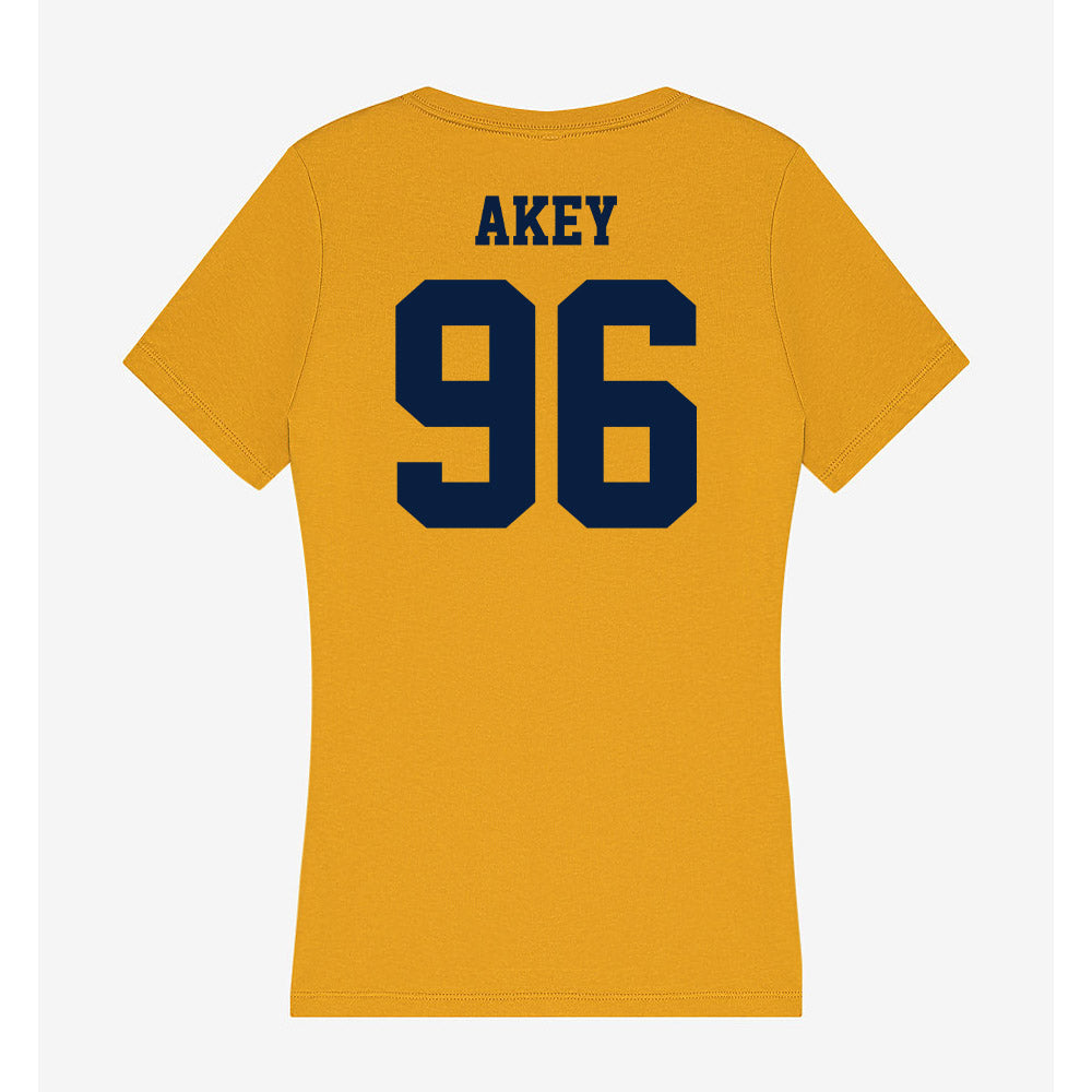 AU - NCAA Football : Connor Akey - Women's V-Neck T-Shirt-1