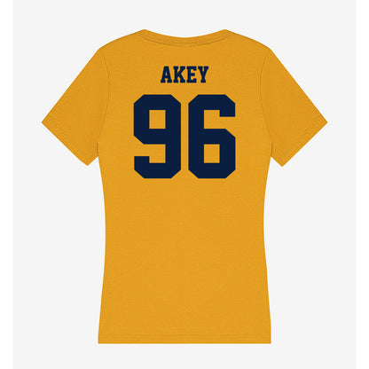 AU - NCAA Football : Connor Akey - Women's V-Neck T-Shirt-1
