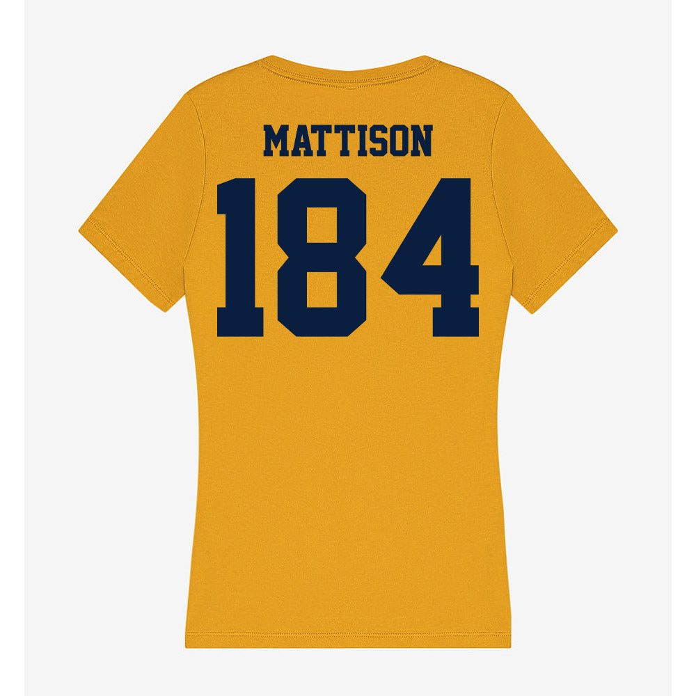 AU - NCAA Wrestling : Aidan Mattison - Women's V-Neck T-Shirt-1