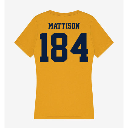 AU - NCAA Wrestling : Aidan Mattison - Women's V-Neck T-Shirt-1