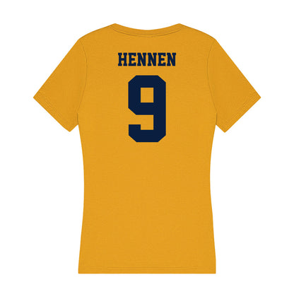 AU - NCAA Men's Ice Hockey : Hayden Hennen - Women's V-Neck T-Shirt-1