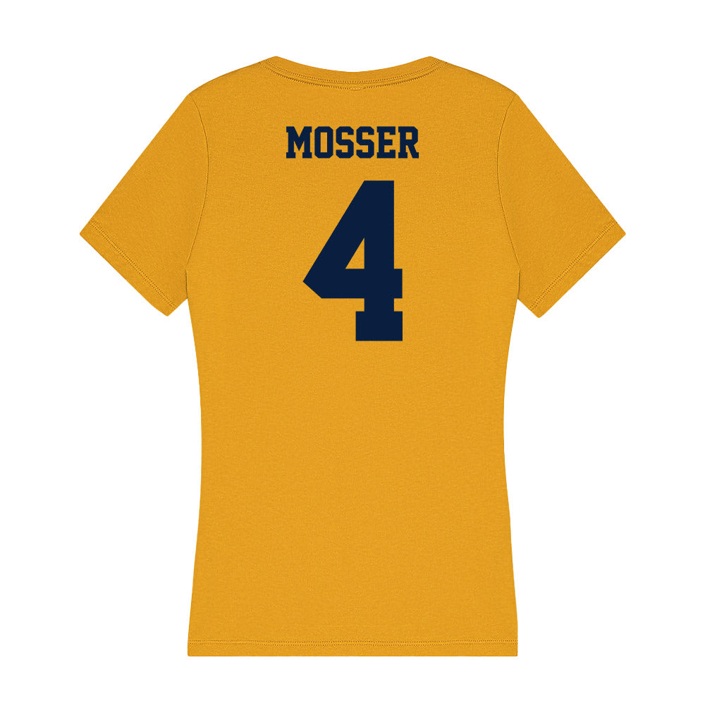 AU - NCAA Baseball : Max Mosser - Women's V-Neck T-Shirt-1