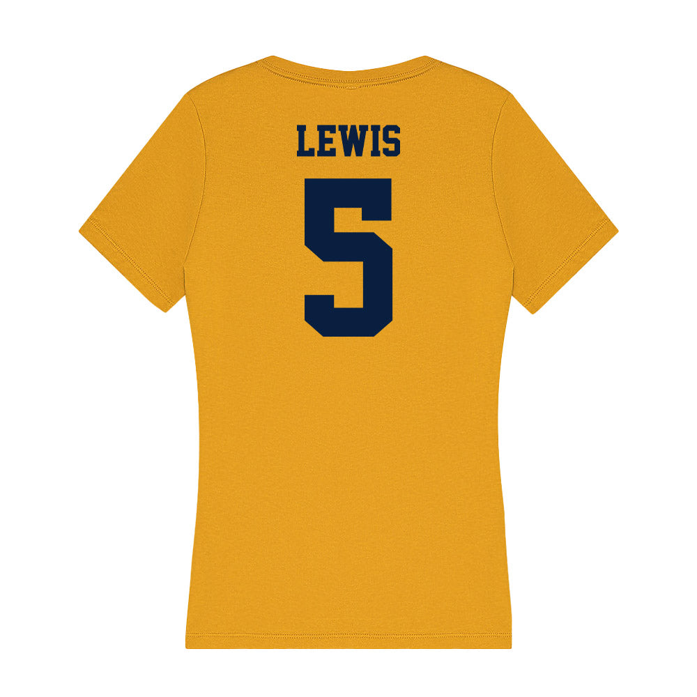 AU - NCAA Men's Basketball : Arhman Lewis - Women's V-Neck T-Shirt-1