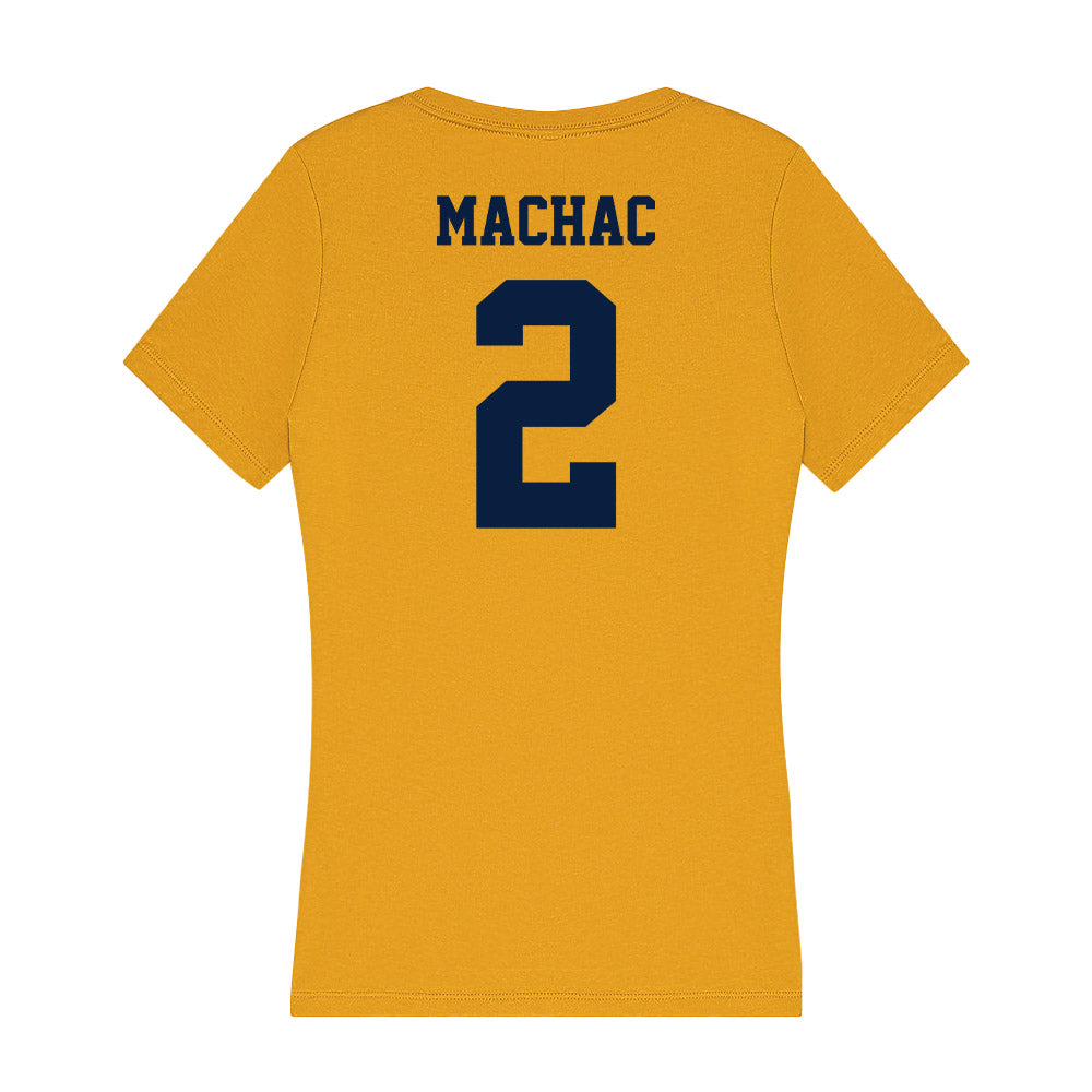 AU - NCAA Acrobatics & Tumbling : Alana Machac - Women's V-Neck T-Shirt-1