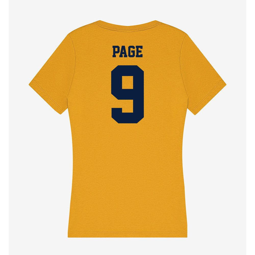 AU - NCAA Football : DJ Page - Women's V-Neck T-Shirt-1