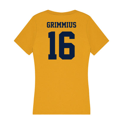 AU - NCAA Softball : Haley Grimmius - Women's V-Neck T-Shirt-1