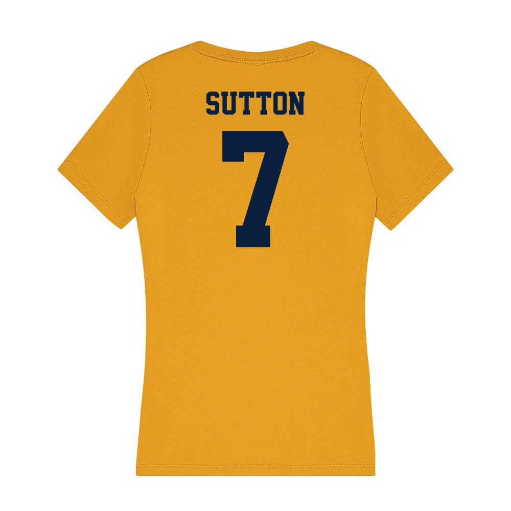 AU - NCAA Baseball : Jack Sutton - Women's V-Neck T-Shirt-1