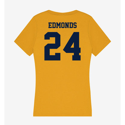 AU - NCAA Women's Basketball : Kristin Edmonds - Women's V-Neck T-Shirt-1
