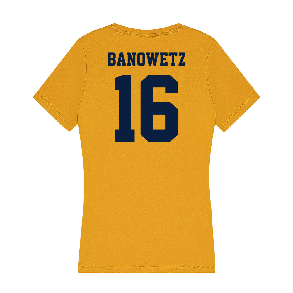 AU - NCAA Baseball : Nick Banowetz - Women's V-Neck T-Shirt-1