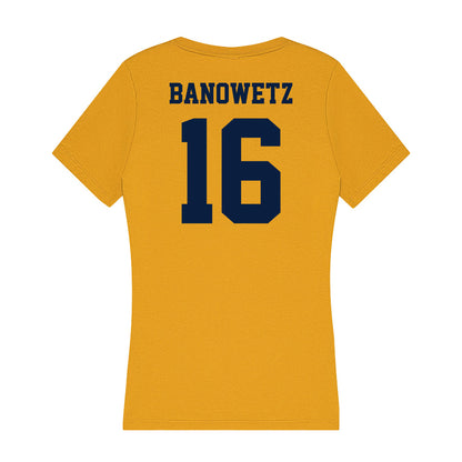 AU - NCAA Baseball : Nick Banowetz - Women's V-Neck T-Shirt-1